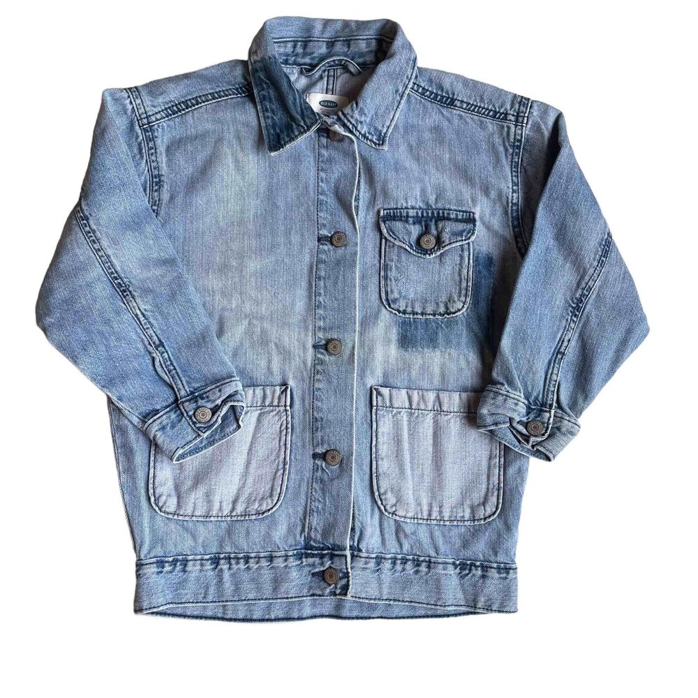 Old navy blue denim jean jacket size s (6-7)